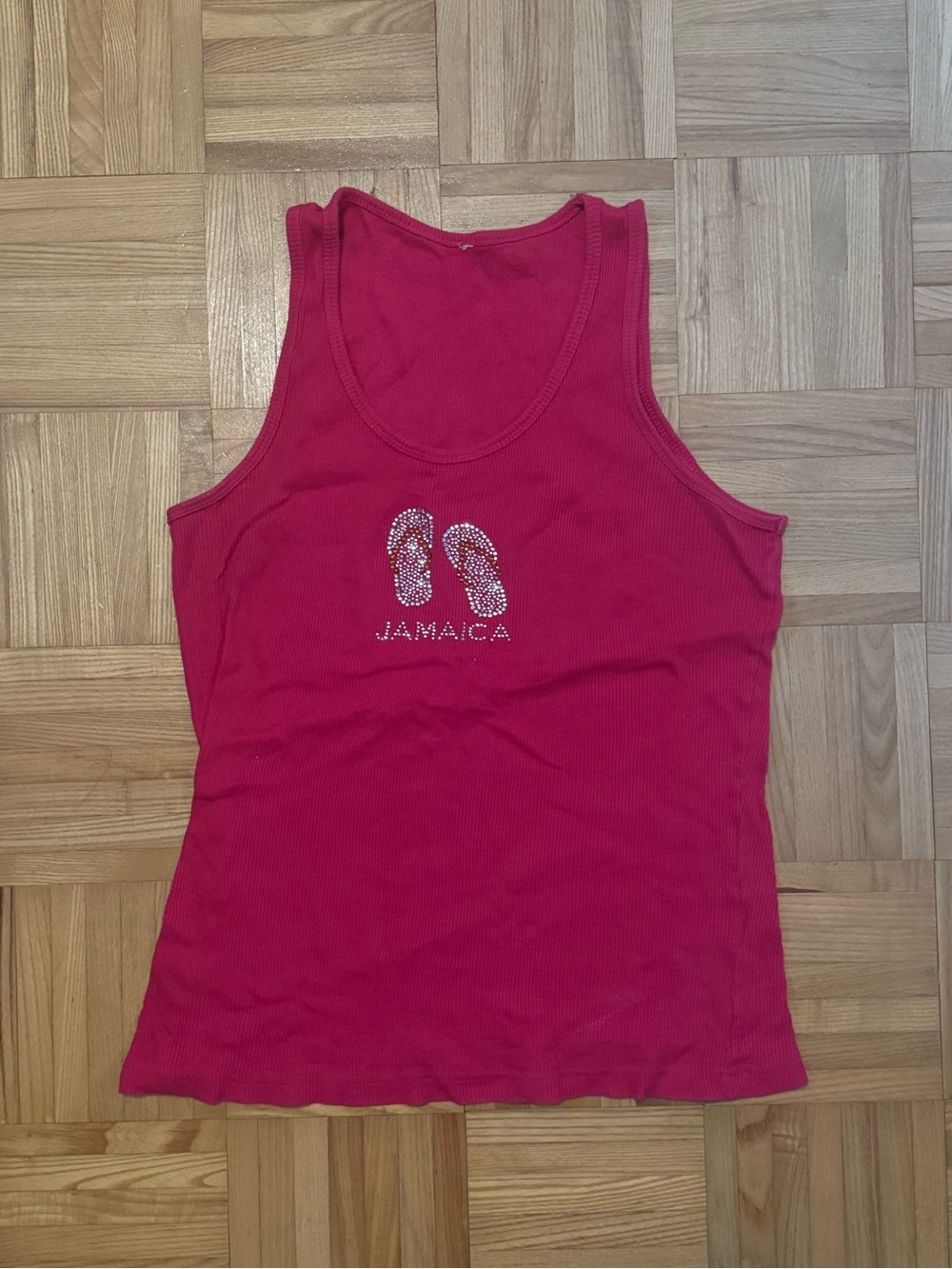 Y2K Hot Pink Embellished Tank Top